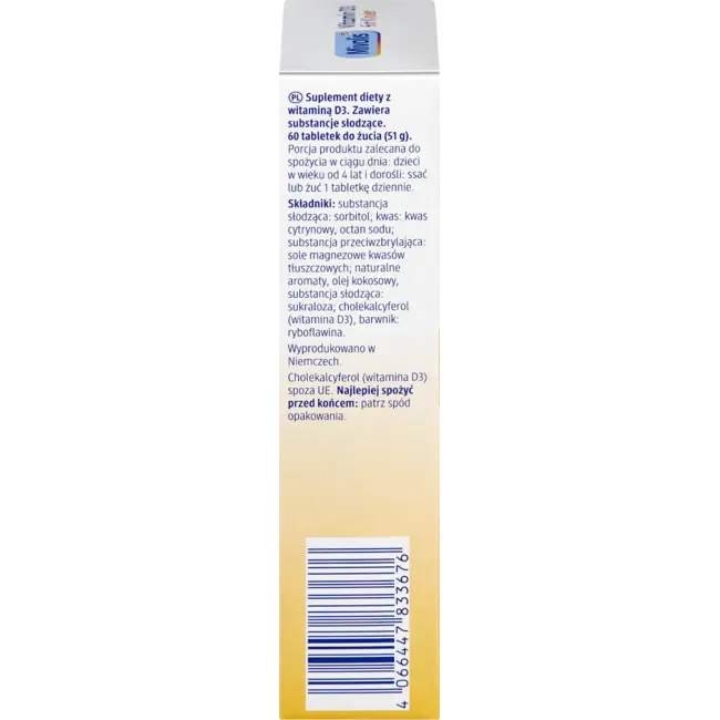 Mivolis Vitamine D3 Voor Kinderen, Kauwtabletten 60 St. 51 g
