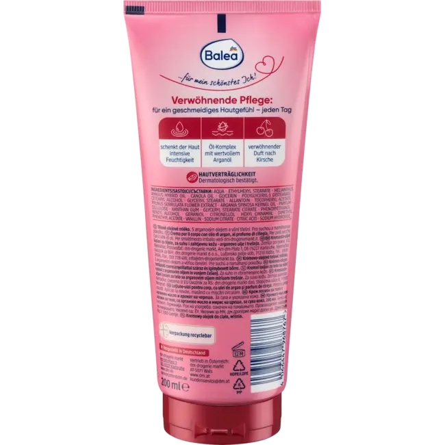 Balea Creme-olie Bodylotion Kersengeur 200 ml