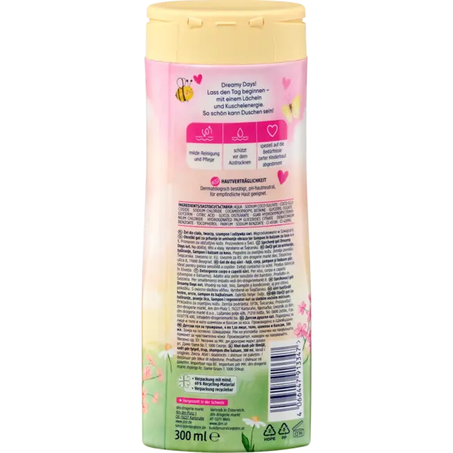 Balea Kids 4in1 Douche Shampoo & Conditioner Dreamy Days 300 ml