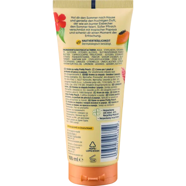 Balea Voetcrème Pretty Peach 100.0 ml
