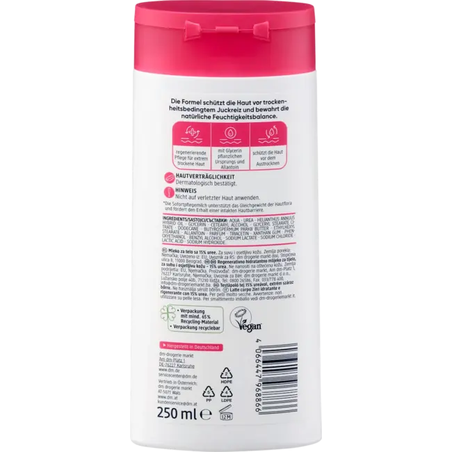 Balea med Med 2in1 Instant Bodymilk 15% Ureum 250 ml