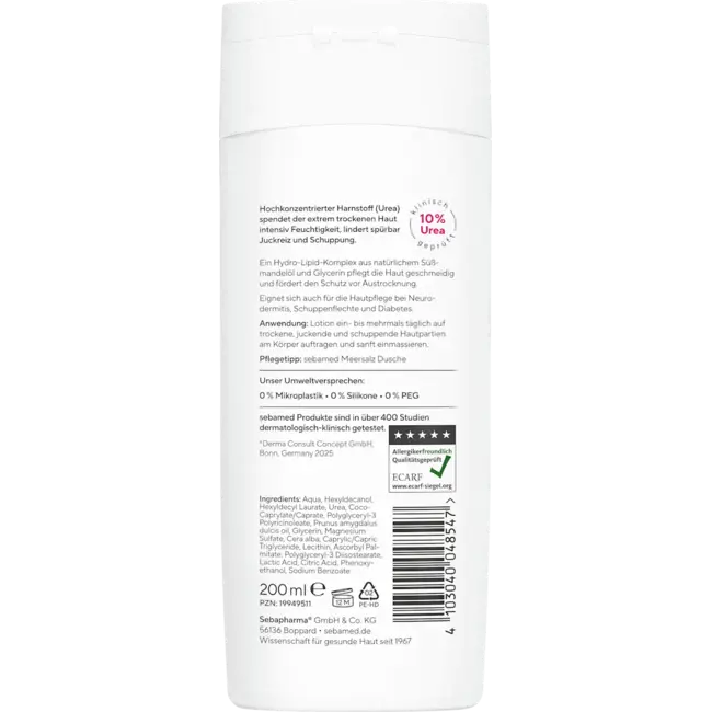 Sebamed Parfumvrije Bodylotion Urea Acuut 10% 200mL