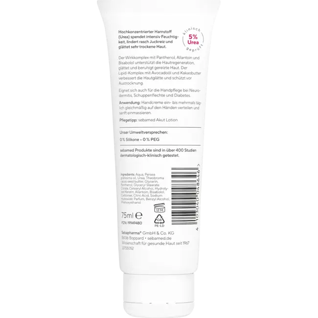Sebamed Handcrème Droge Huid Urea Acuut 75mL