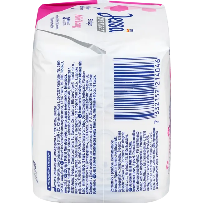 Jessa Discreet Incontinentie Verband Mini Long 16st