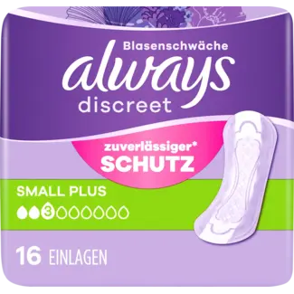 always always Discreet Inlegkruisjes Incontinentie Small Plus 16st
