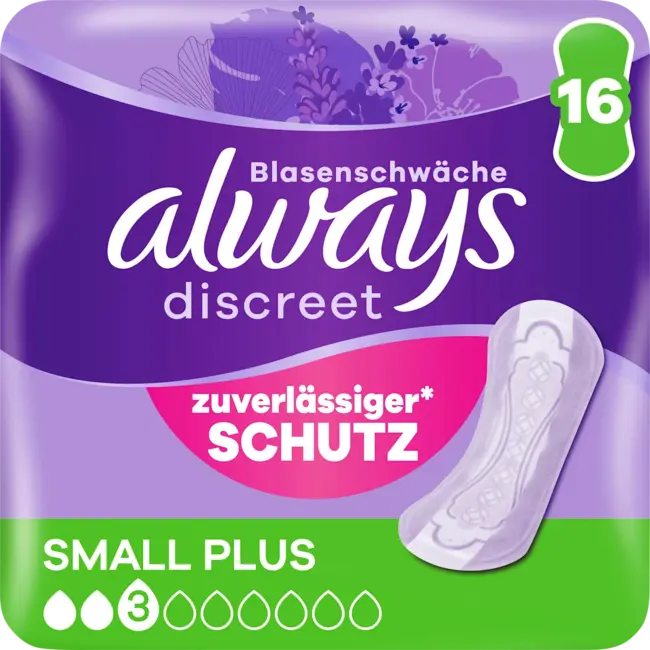always Discreet Inlegzolen Incontinentie Small Plus 16 St