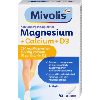 Mivolis Mivolis Magnesium + Calcium + D3 Tabletten 45 St