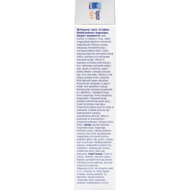 Mivolis Magnesium + Calcium + D3 Tabletten 45 St 94 g
