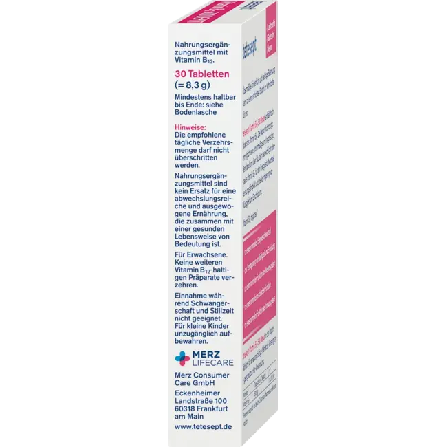 tetesept Vitamine B12 Depot 500µg Tabletten 30 St 8.3 g
