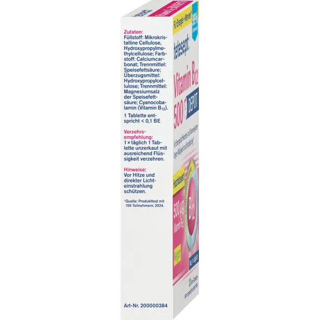 tetesept Vitamine B12 Depot 500µg Tabletten 30 St 8.3 g