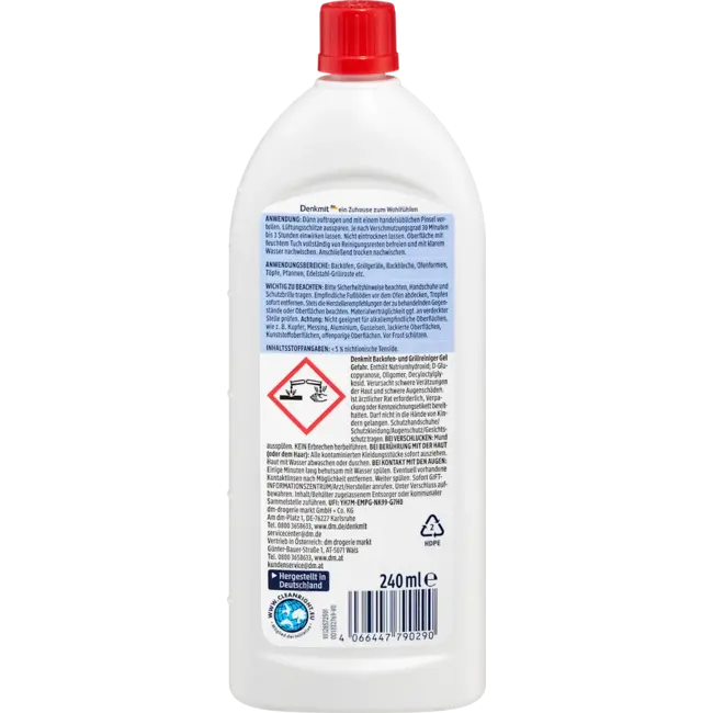 Denkmit Oven- En Grillreiniger Gel 240 ml