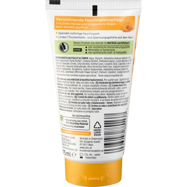 alverde NATURKOSMETIK Hand- & Nagelcreme Bio Calendula & Bio Aloë Vera 1 St