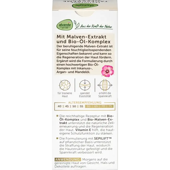 alverde NATURKOSMETIK Gezichtscrème Vital+ 50 ml