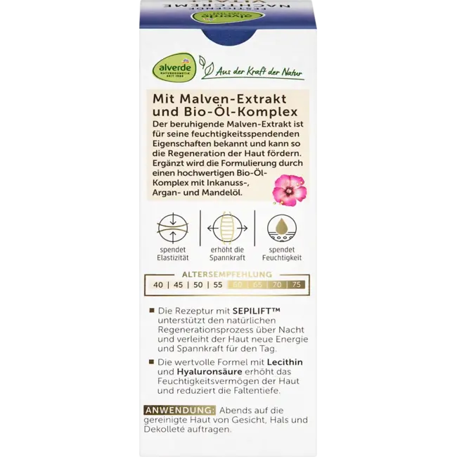 alverde NATURKOSMETIK Nachtcrème Vital + 50 ml