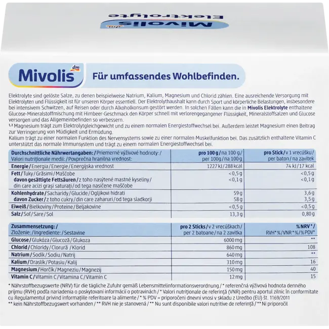 Mivolis Elektrolyt, 50 Sticks 300.0 g