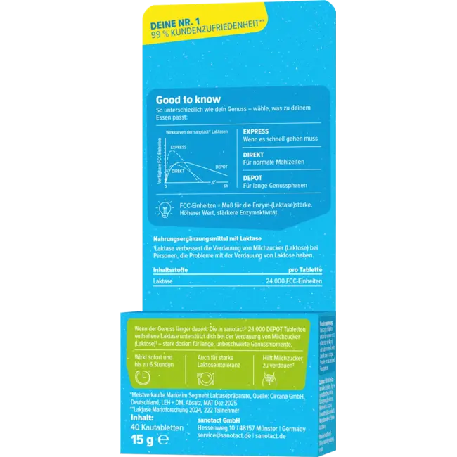 SANOTACT Lactase 24.000 6h-Depot 40st