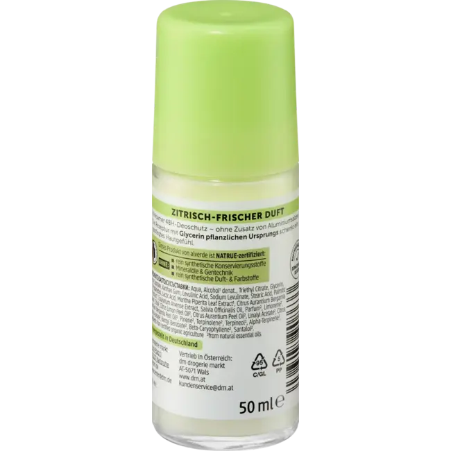 alverde NATURKOSMETIK Deo Roll-on Fresh Munt Bergamot 50 ml