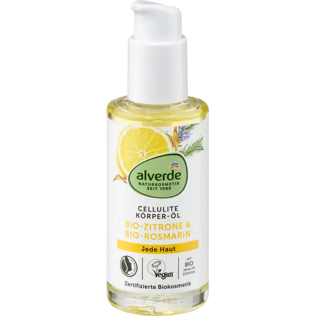 alverde NATURKOSMETIK Lichaamsolie Cellulitis Bio-citroen, Bio-rozemarijn 100 ml
