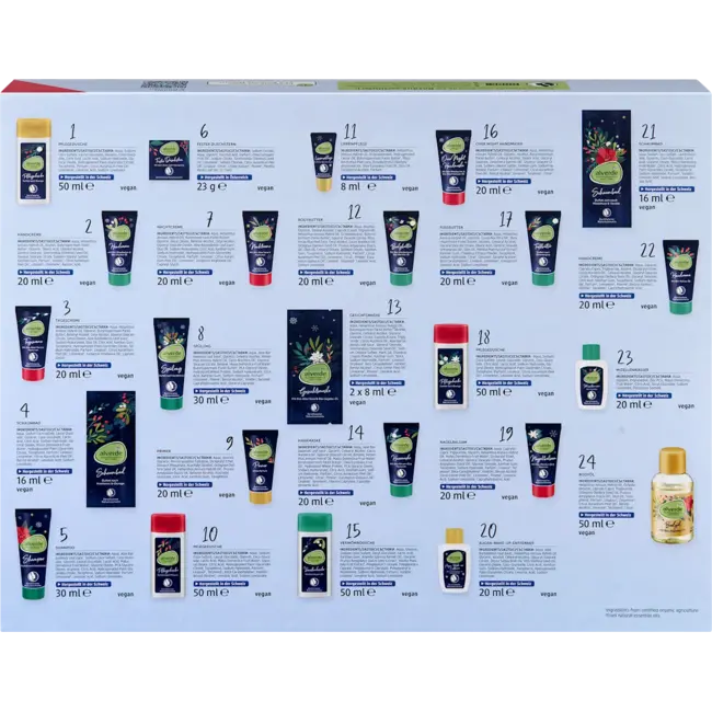 Alverde Naturkosmetik Adventskalender 2026 Vrolijk Kerstmis