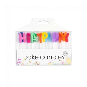 Taartkaarsjes Happy Birthday - Multikleur