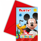 Playful Mickey Uitnodigingen met envelop