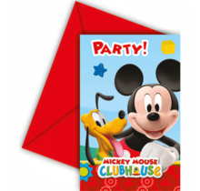 Playful Mickey Uitnodigingen met envelop