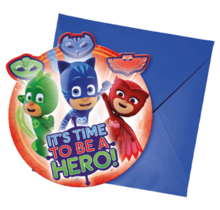 PJ Masks Uitnodigingen met envelop