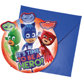 PJ Masks Uitnodigingen met envelop