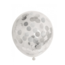 We Fiesta Ballonnen Confetti Metallic Zilver - 6 stuks - 30cm