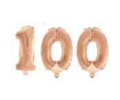 Folieballon 100 jaar Rosé Goud 41cm