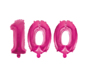 Folieballon 100 jaar roze 41cm