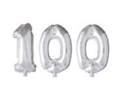 Folieballon 100 jaar zilver 86cm Folieballon 100 jaar zilver 86cm