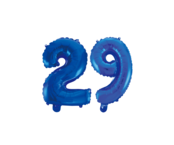 Folieballon 29 jaar blauw 86cm