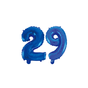Folieballon 29 jaar blauw 86cm