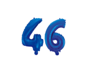 Folieballon 46 jaar blauw 86cm