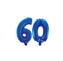 Folieballon 60 jaar blauw 86cm