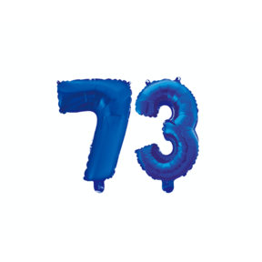 Folieballon 73 jaar blauw 86cm