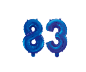 Folieballon 83 jaar blauw 86cm Folieballon 83 jaar blauw 86cm
