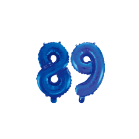 Folieballon 89 jaar blauw 86cm