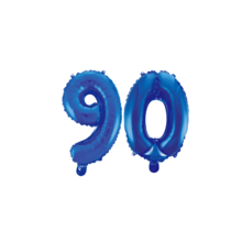 Folieballon 90 jaar blauw 86cm