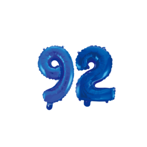 Folieballon 92 jaar blauw 86cm