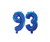 Folieballon 93 jaar blauw 86cm