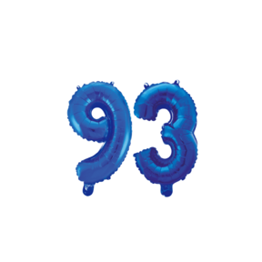 Folieballon 93 jaar blauw 86cm