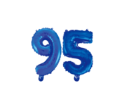 Folieballon 95 jaar blauw 86cm