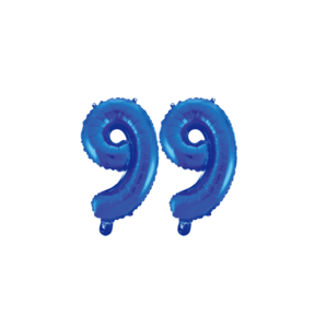 Folieballon 99 jaar blauw 86cm
