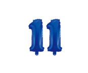 Folieballon 11 jaar blauw 41cm