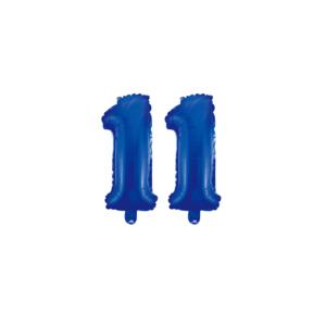 Folieballon 11 jaar blauw 41cm