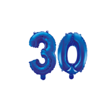 Folieballon 30 jaar blauw 41cm