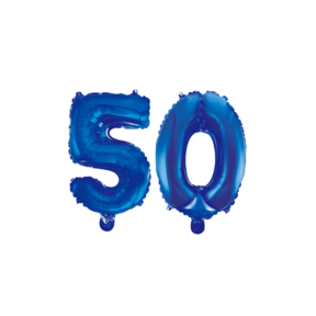 Folieballon 50 jaar blauw 41cm