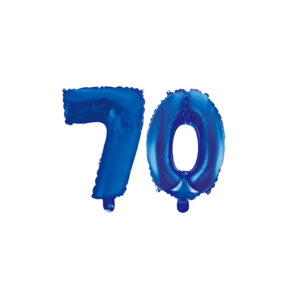 Folieballon 70 jaar blauw 41cm
